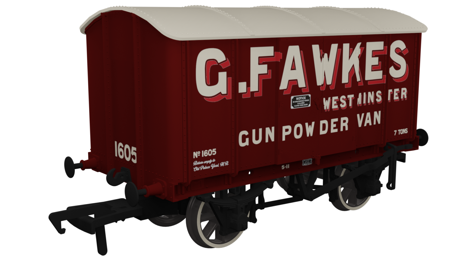 G. Fawkes Gunpowder Van No.1605 Rapido Trains UK