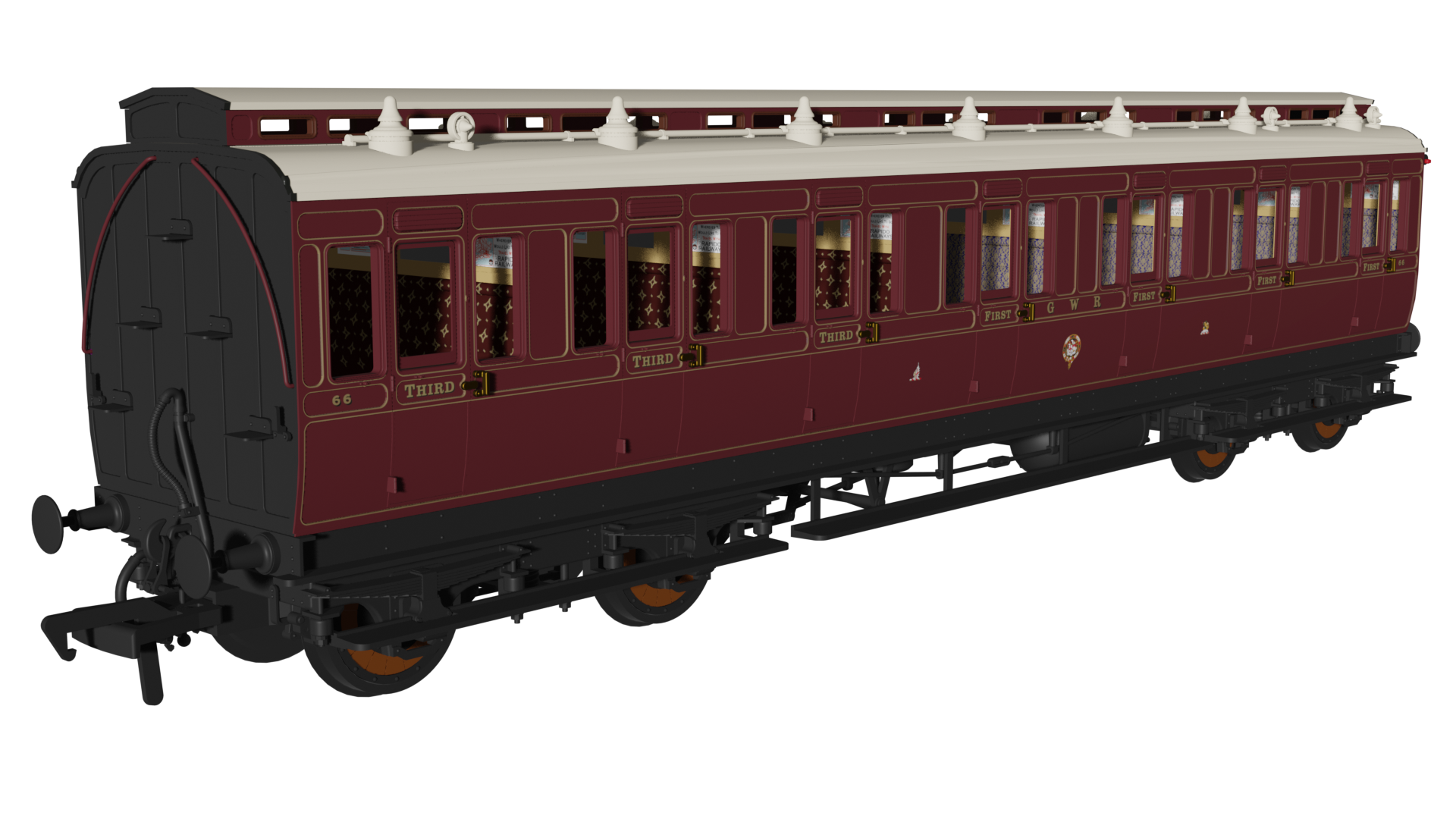 GWR Lined Crimson Lake 'Evolution' Non-Corridor Carriage Pack - Image 4