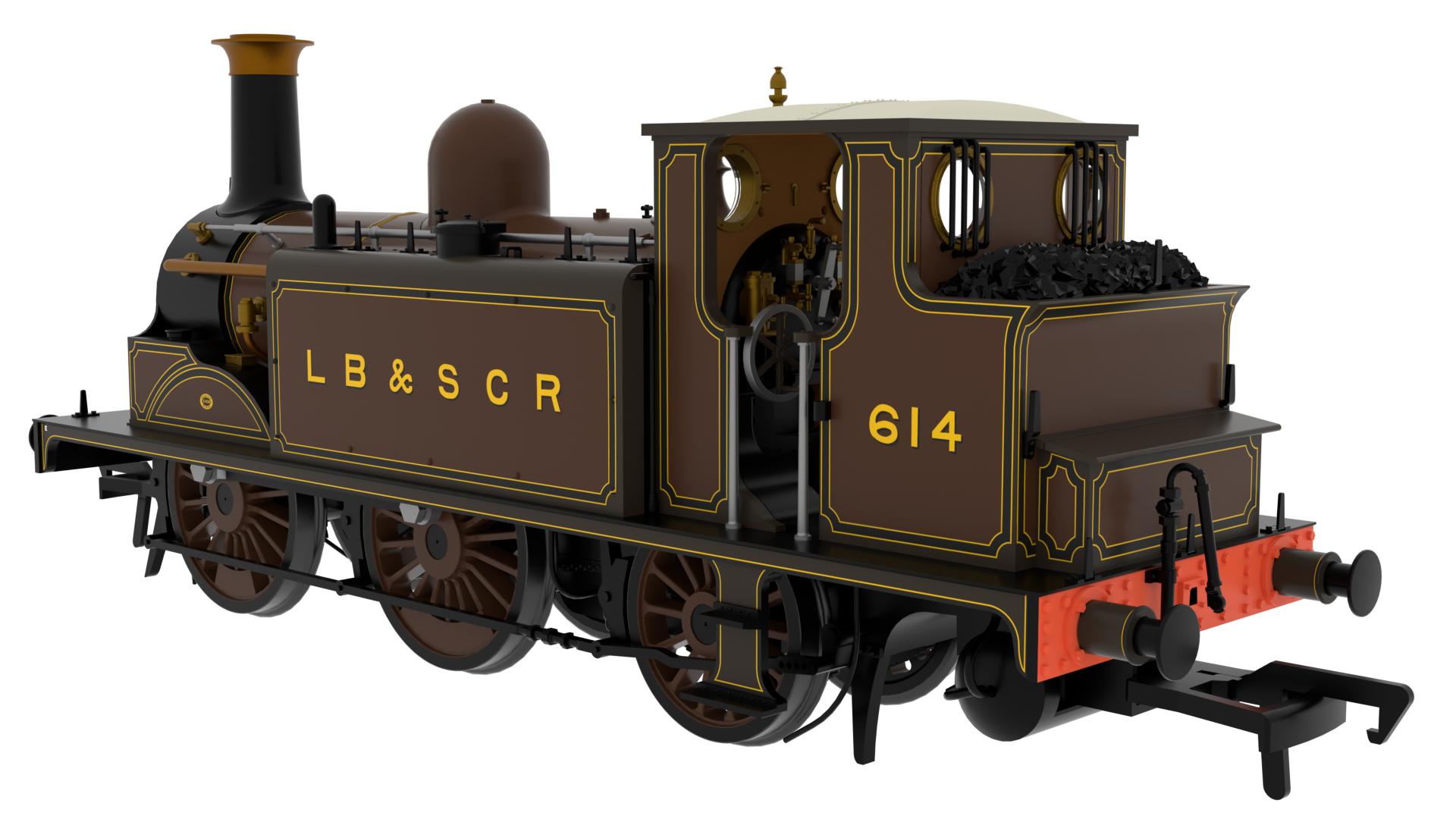 LBSC D1 No.614 - LB&SCR Marsh Umber - Image 2